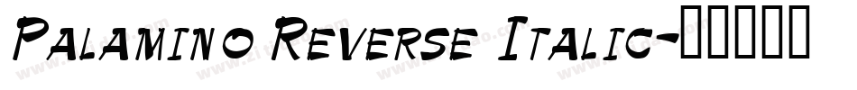 Palamino Reverse Italic字体转换